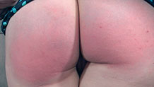 Dresden's ass bright red from spanking
