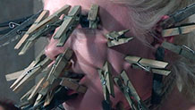 Dresden humiliated with face covered in clothespins