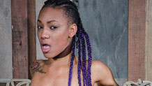 Nikki Darling choked by collar and chain leash