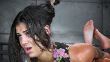 Destroyed AVN winner Bonnie Rotten drools in her bondage